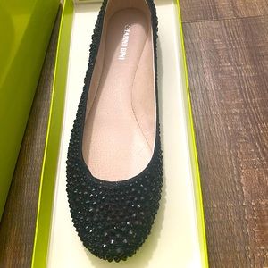 Black flats with jewels